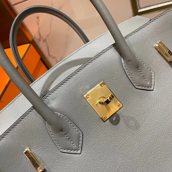 Hermès Birkin 30 cm Grey Swift Leather Gold Hardware Bag product view 9