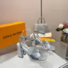 Louis Vuitton Women Silver Leather Heels product view 1