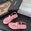 Chanel Women Pink Leather Sandals product view 2