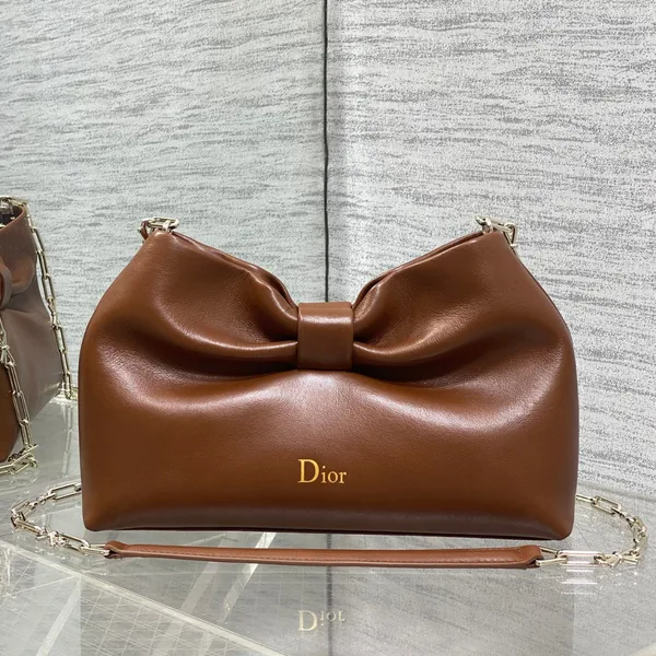 Dior Bow Bag Brown Lambskin product view 1