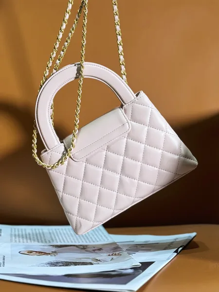 Chanel Lambskin Mini Kelly Chain Bag Light Pink product view 5