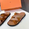 Hermès Women Brown Suede Leather Sandals product view 4