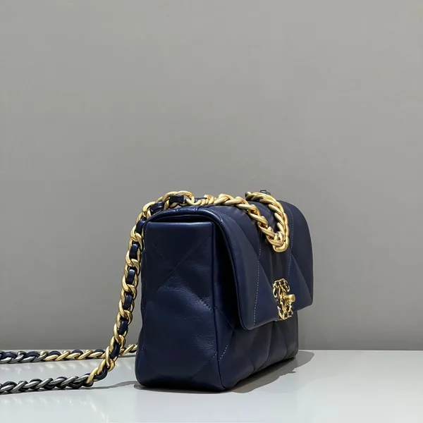 Chanel 19 Bag Small Navy Blue product view 2