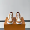 Louis Vuitton Men White Brown Suede Leather Sneakers product view 2