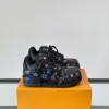 Louis Vuitton Men Black Leather Multicolor Logo Sneakers product view 1