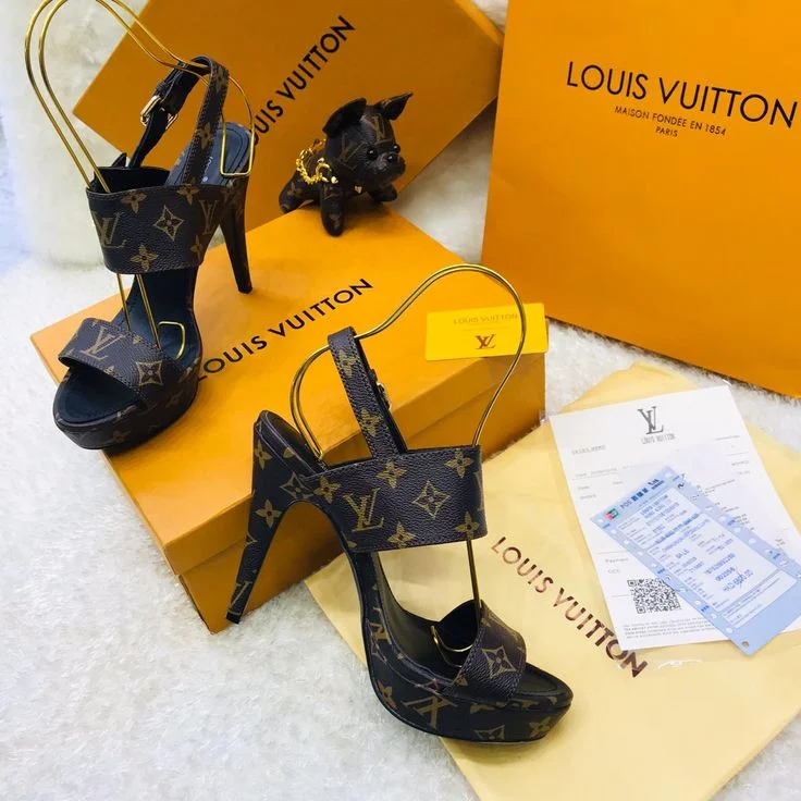 Louis Vuitton monogram strapless sandals product view 1