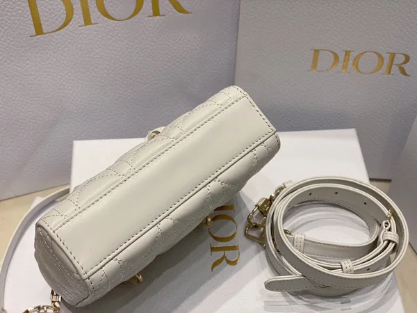 Dior D-Joy Mini Bag White Women’s Handbag 16.5x6x10cm product view 5