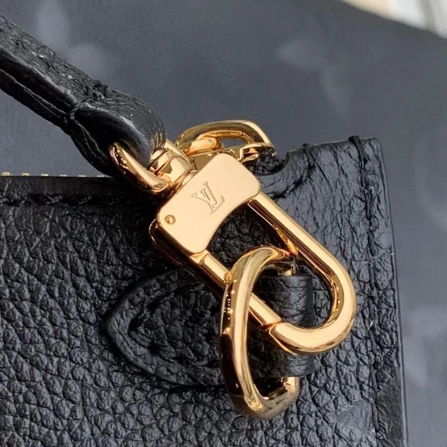 Louis Vuitton Neverfull MM 32 Black Embossed Cowhide Leather Bag product view 6