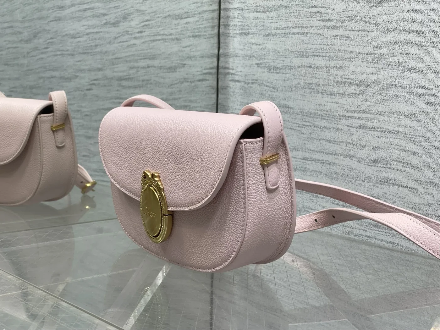 Dior Small Dior Médaillon Flap Bag in Pink product view 3