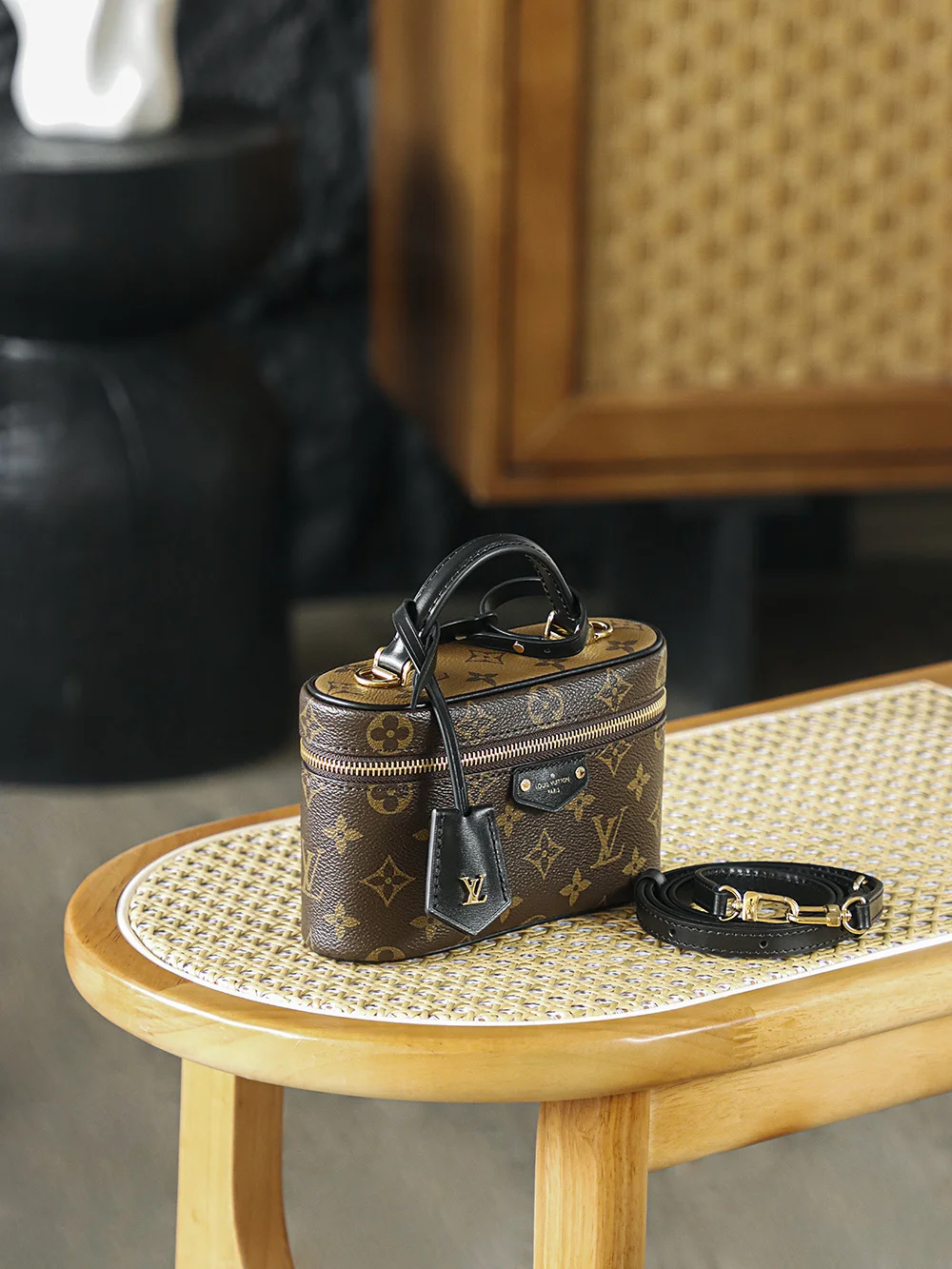 Louis Vuitton Vanity Chain Pouch in monogram coated canvas product view 5