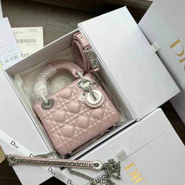 Dior Lady Mini 3-Pocket Handbag High- Pink 17 cm product view 1