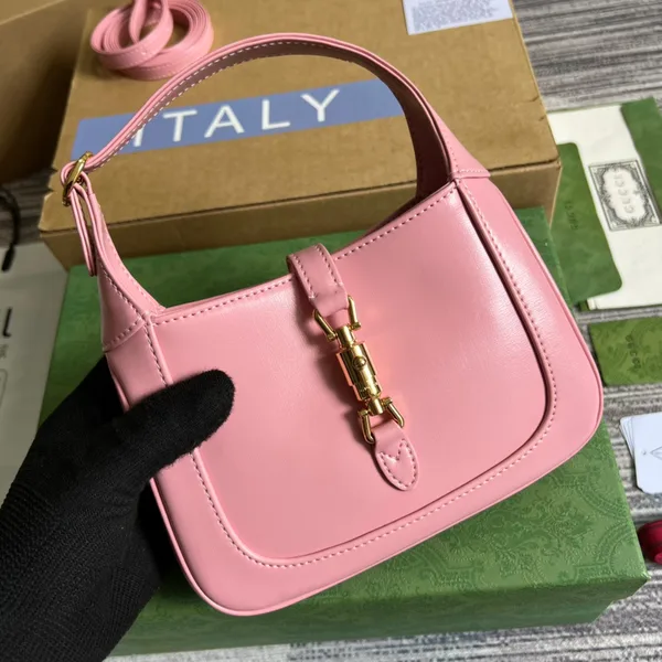 Gucci Jackie Mini 19 Shoulder Bag In Pink Patel Calfskin product view 2