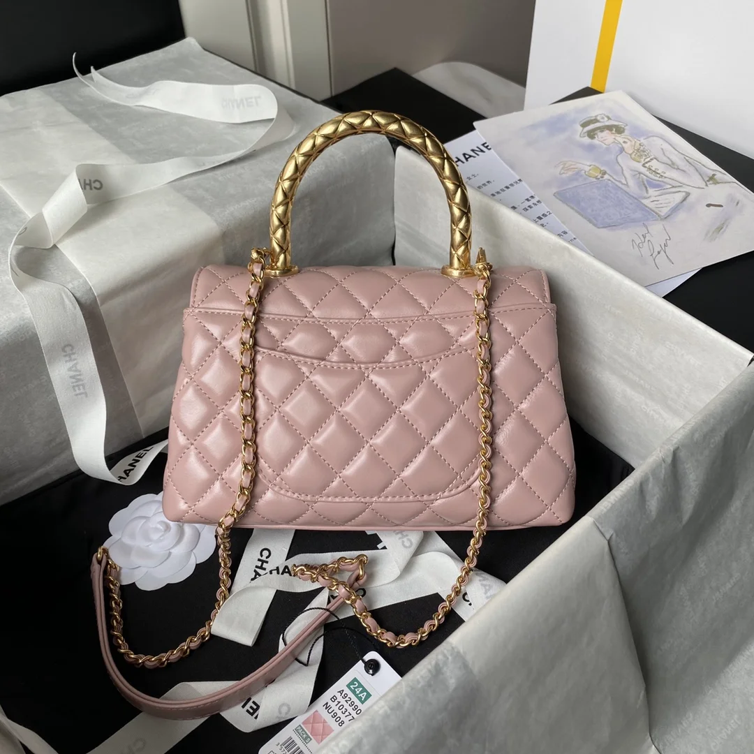 Chanel 22B Small Flap Bag Gem Chain Dust Pink product view 4