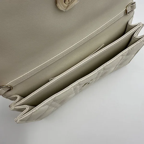Dior My Dior Mini Bag in latte Cannage lambskin product view 5