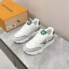 Louis Vuitton Women White Leather Green Accent Sneakers product view 1