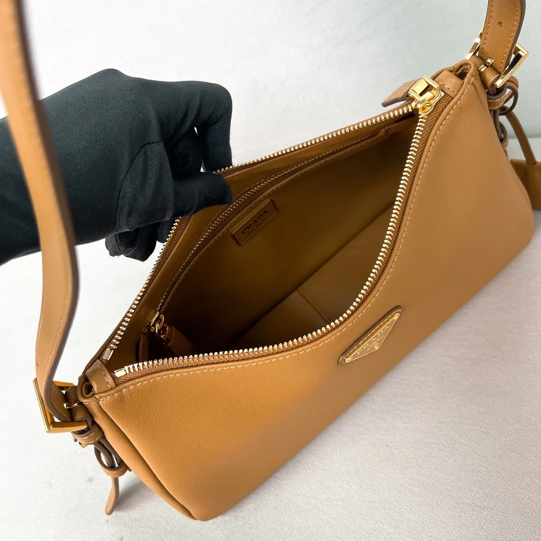 Prada Medium Aimée Shoulder Bag | Brown product view 3