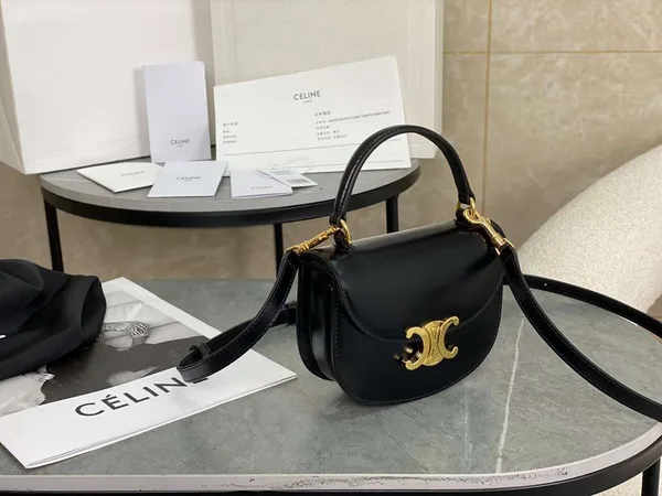 Celine Mini Bag Black Handbag Smooth Leather 19 cm product view 7