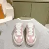 Louis Vuitton Women Pink White Leather Sneakers product view 1
