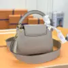 Louis Vuitton Capucines Lock Gold Handbags Cowhide Leather 21 cm product view 7