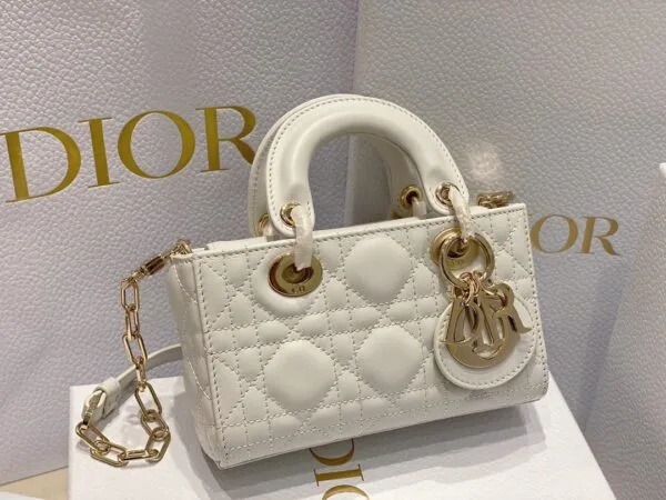 Dior D-Joy Mini Bag White Women’s Handbag 16.5x6x10cm product view 2