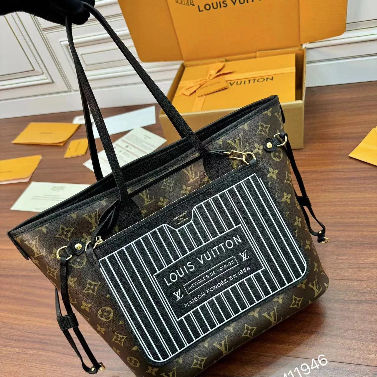 Louis Vuitton Neverfull Inside Out MM In Brown Monogram Coated Canvas Bag product view 2
