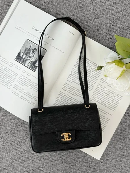 Chanel Mini Flap Grained Black Bag product view 1