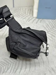 Prada Shoulder Bag 27 In Black Re-Nylon Triangle Logo product view 4