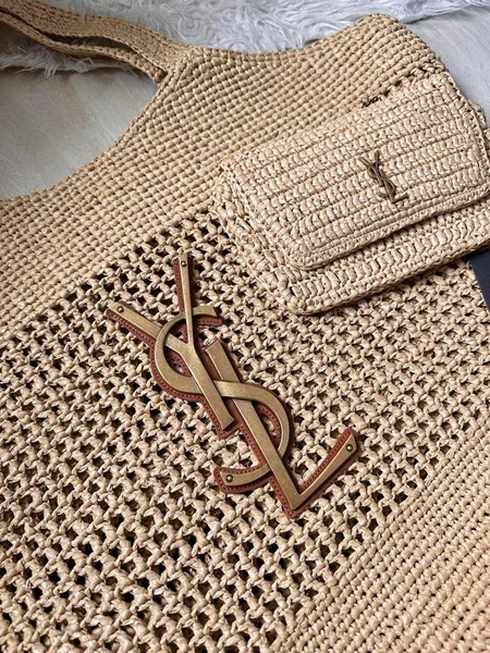 Saint Laurent Icare Maxi raffia tote bag product view 4