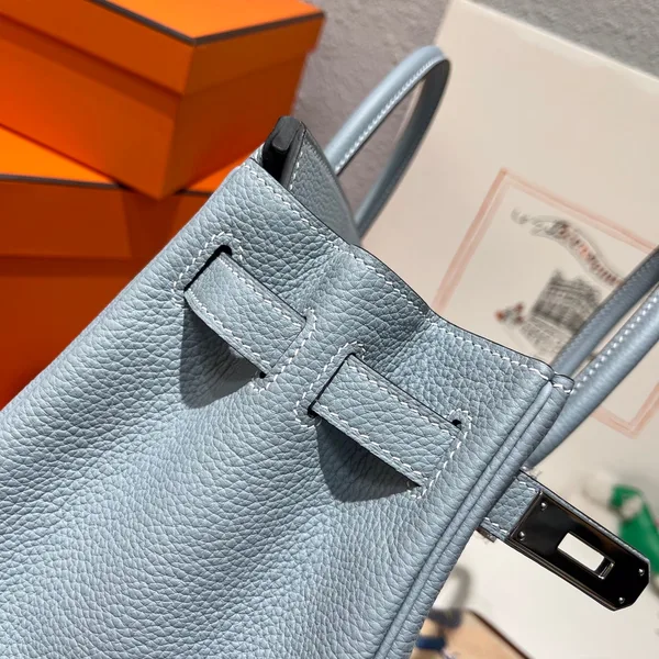 Hermès Birkin 30 cm Cloud Blue Togo Leather Silver Hardware Bag product view 6