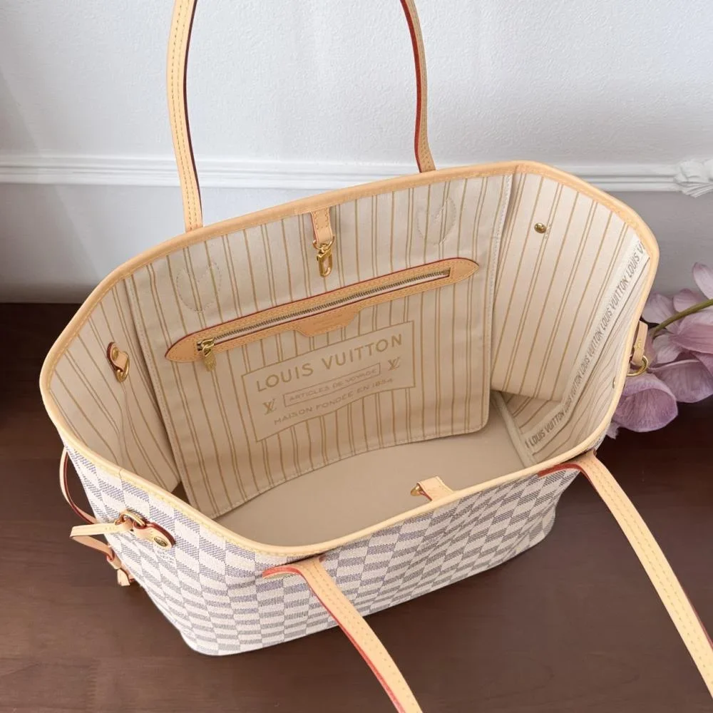 Louis Vuitton Neverfull Caro Pattern 32x29x17cm Bag with Cream Lining product view 7