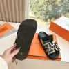 Hermès Women Black Suede And Leopard Print Sandals product view 2