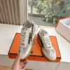 Hermès Women White Suede And Mesh Sneakers product view 6