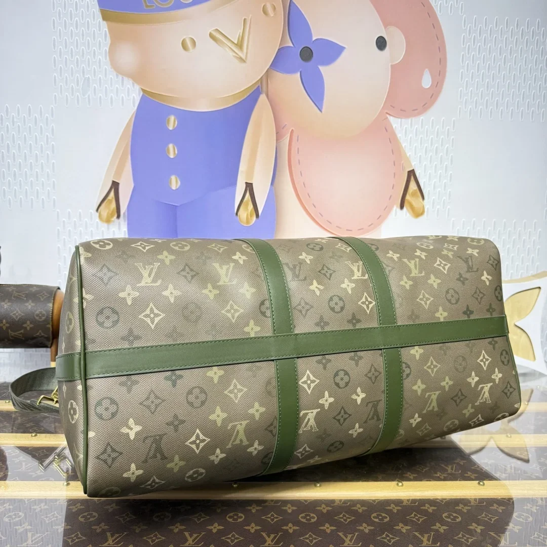 Louis Vuitton Keepall Bandoulière Khaki Green Monogram Bag product view 2