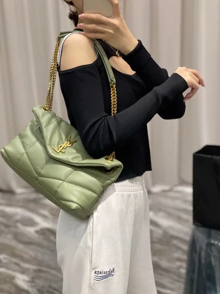 Saint Laurent loulou puffer toy quilted leather shoulder bag product view 9
