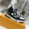 Louis Vuitton Women Black White Leather Sneakers product view 3