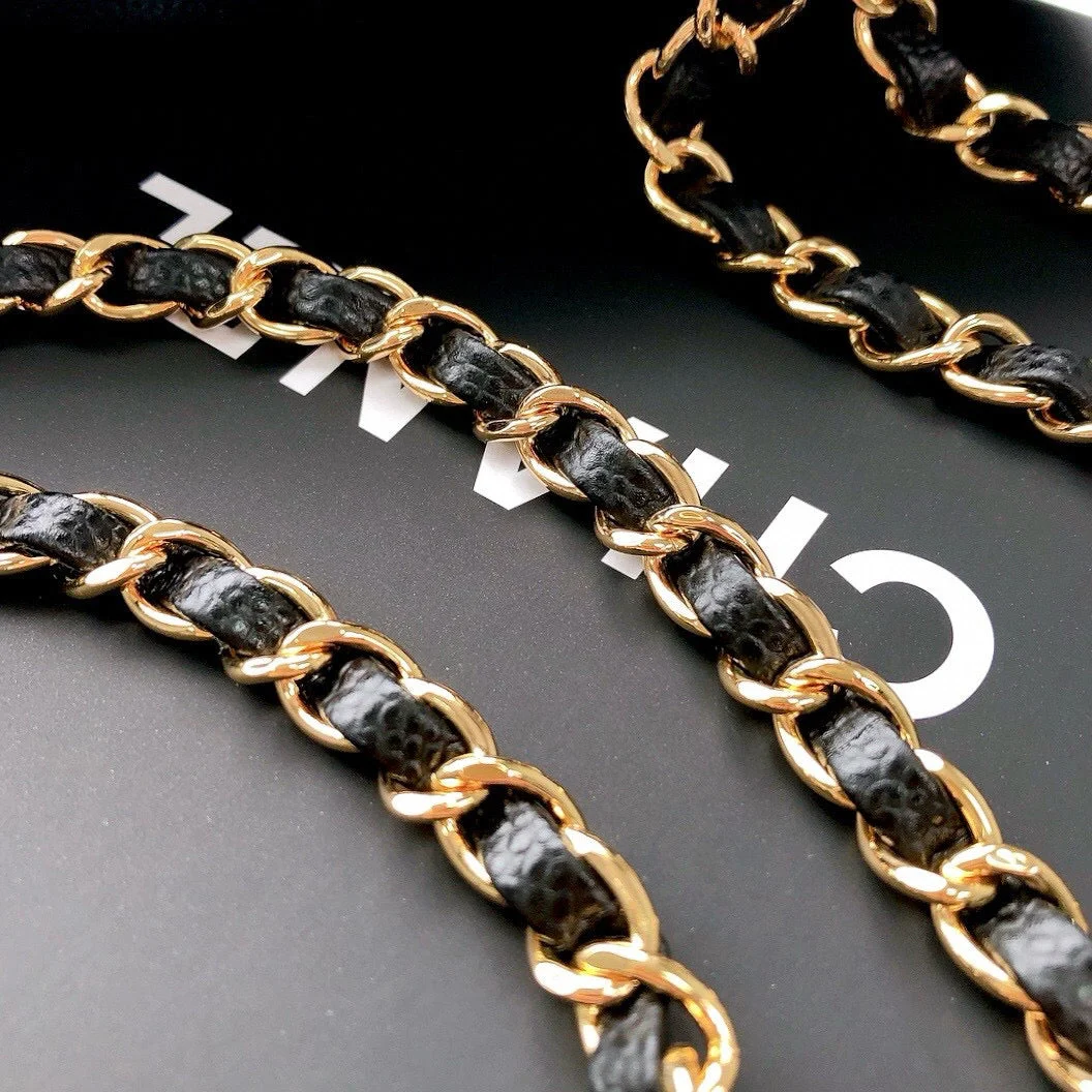 Chanel Flap Bag 25 In Black Caviar Leather Gold Hardware product view 7