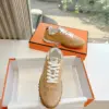 Hermès Women Beige Suede Sneakers product view 5