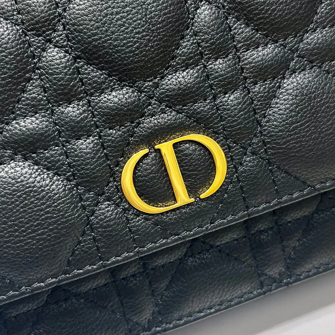 Dior Woc Women’s Black Handbag with Gold Lock 20× .5×3.5 cm product view 6