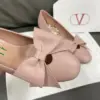 Valentino Women Pink Leather Bow Detail Flats product view 6