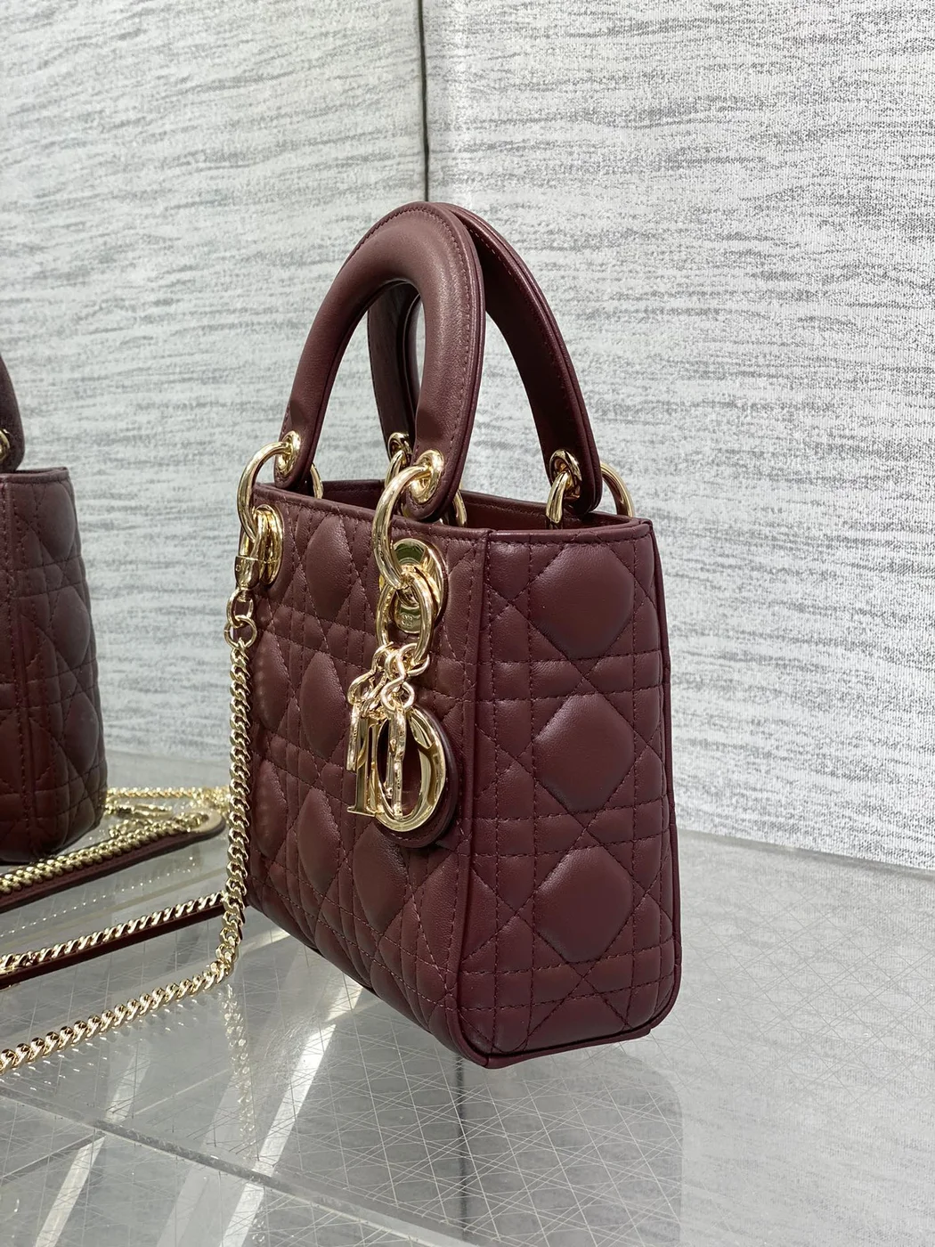 Dior Mini Lady Dior bag Gold hardware product view 5