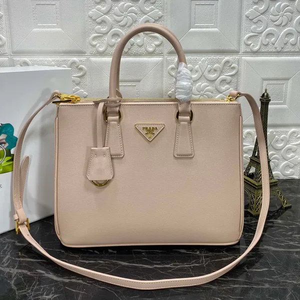 Prada Pra Galleria 32 Bag In Beige Saffiano Leather product view 1