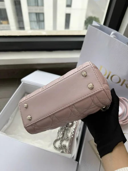 Dior Lady Mini 3-Pocket Handbag High- Pink 17 cm product view 3