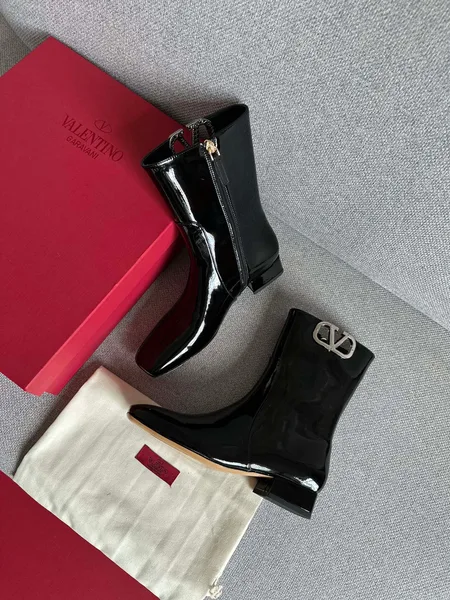 Valentino Women Black Patent Leather Boots product view 1