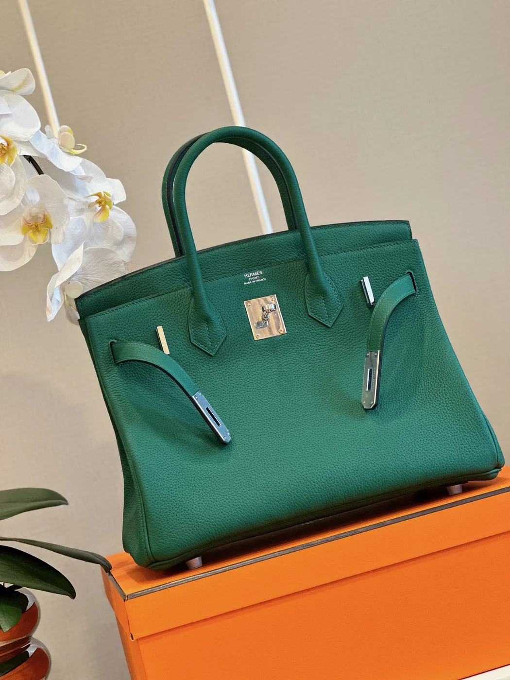 Hermès Birkin 30 Dark Green Palladium Hardware Bag product view 3