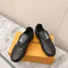 Louis Vuitton Women Black Leather Sneakers product view 6