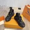 Louis Vuitton Women Black Mesh Multicolor Logo Sneakers product view 1