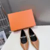 Hermès Women Tan Leather Pointed Toe Flats product view 1