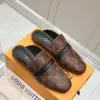 Louis Vuitton Women Brown Leather Monogram Mules product view 3