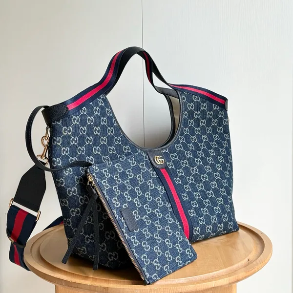 Gucci Giglio Tote Blue product view 2