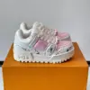 Louis Vuitton Men White Pink Leather Sneakers product view 1